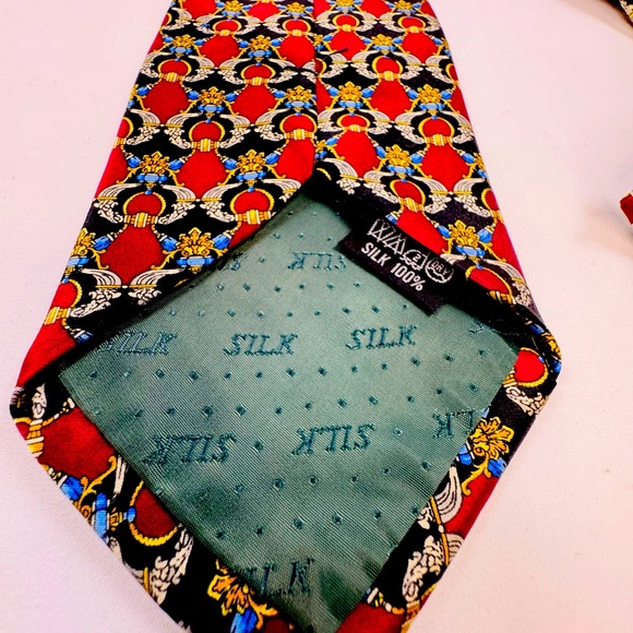 Italian Silk Necktie Como House Italy. Awesome Classic High End. Wide. - Picture 4 of 5
